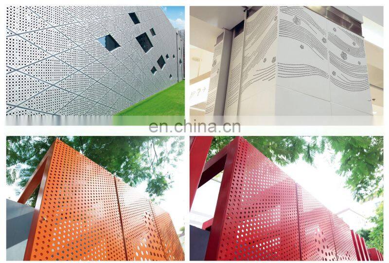 3D Metal Cladding Panel Perforated Aluminum Facade For Decoration