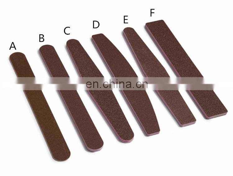Professional Round abrasive wooden Custom Printed 80 100 150 180 240 grit finger nail file Japan with logo