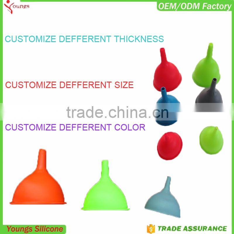 Custom silicone utensils collapsible silicone funnel large funnel barrel funnel
