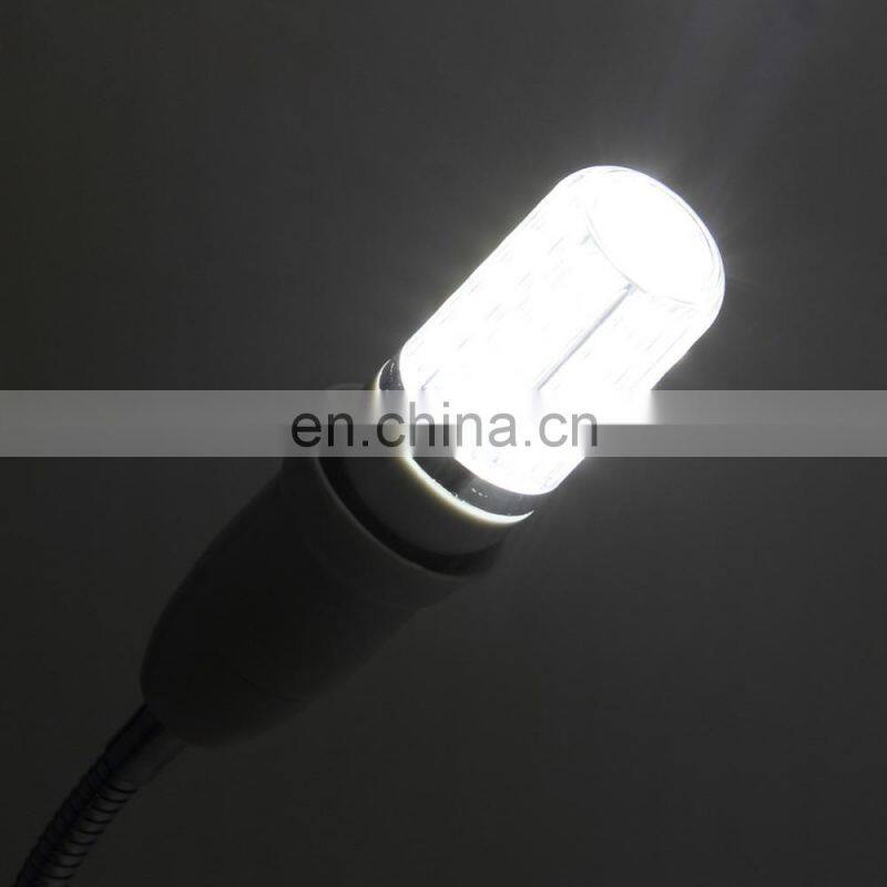 E27 7W 36 SMD 5730 Silver Side Light LED Corn Bulb Pure/Warm White 110V/240V