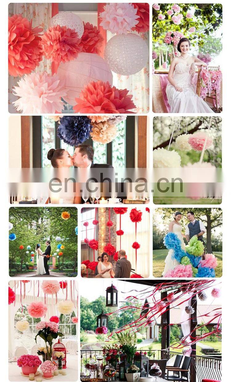 1pcs 10inch (25cm) pompon Tissue Paper Pom Poms Flower Kissing Balls Home Decoration Festive Party Supplies Wedding Favors