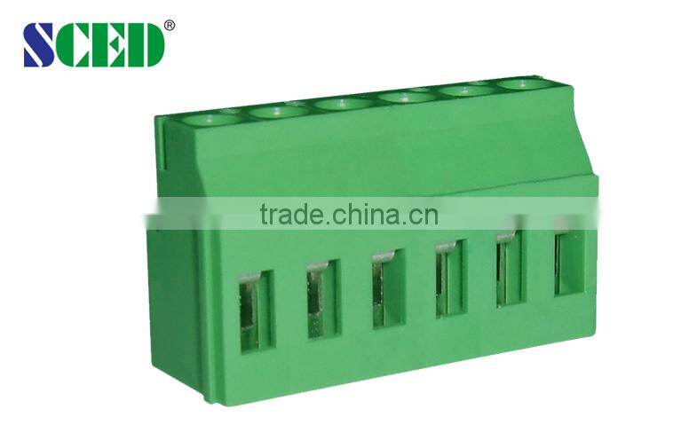 green plastic pa66 screw terminals brass screw terminals