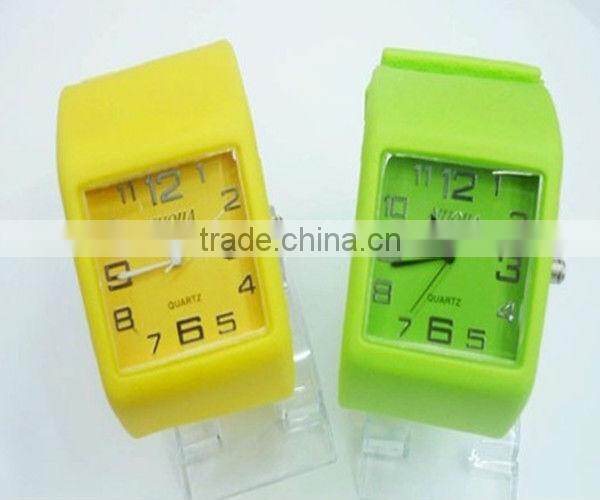 light blue silicone jelly watch