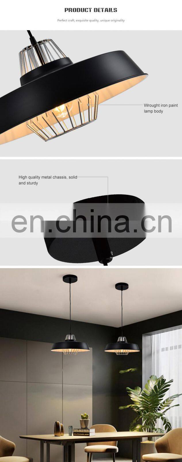 HUAYI Colorful Design Iron Material 60W Indoor Living Room Modern Decoration LED Pendant Light