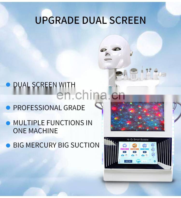 8 IN 1 Hydrogen Oxygen Small Bubble Instrument Facial Clean Oxygen Injection Wrinkle Removal Beauty Machine With Skin Testing
