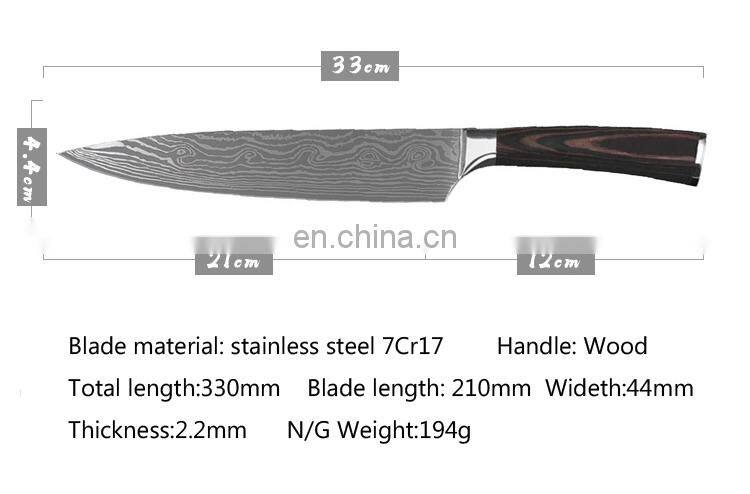 8 inches of the chef knives wavy pattern utility knife