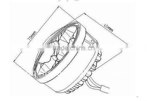 round shape auto LED Daytime Running DRL light