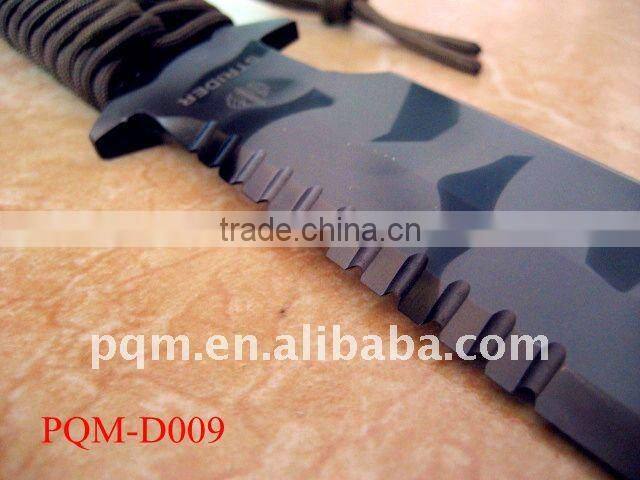 Damascus hunting camouflage color survival knife 009