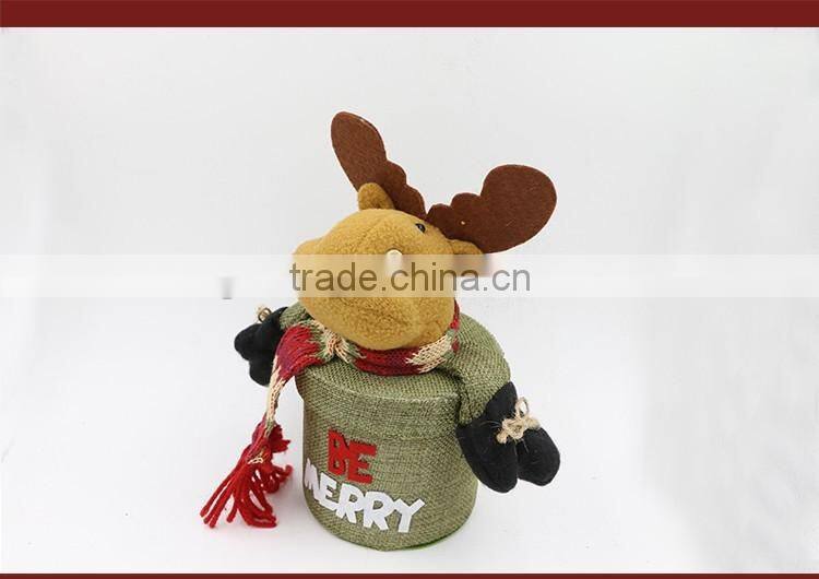 New Christmas Decorations Santa Claus Elk Dolls Paragraph Nuoqi Creative Holiday Gift Storage Candy Box