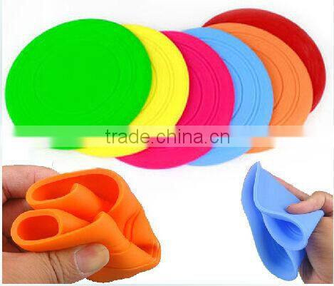China supplier professional soft durable silicone frisbee for dogs