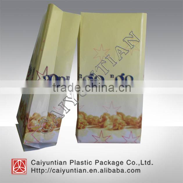 Plastic food grade popcorn package bag