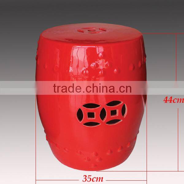 Rde color glaze chinese porcelain garden stool seat end table