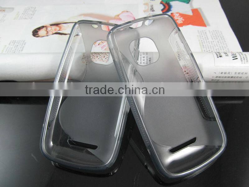 Wave line silicone phone case for Nokia ASha 3110