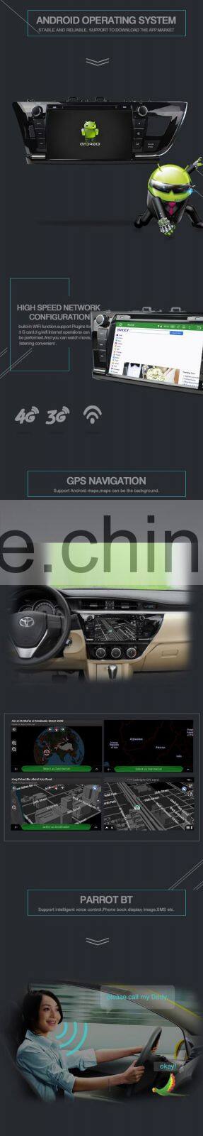 ANDROID CAR DVD MULTIMEDIA PLAYER WITH GPS NAVIGATION+RDS+OBD+CANBUS +ATV FOR COROLLA 2014
