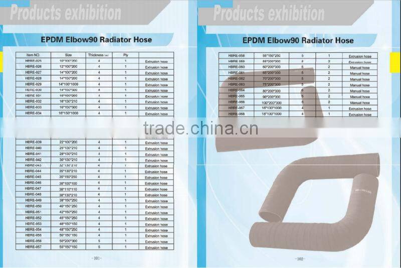 Car Rubber Radiator Hose with OE Part NO. Parts