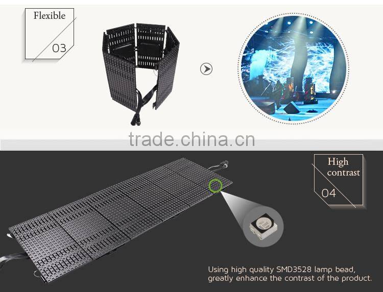 Most popularly New invention product P12.5 SMD flexible indoor full color led display screen soft led curtain