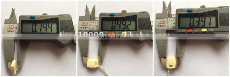 quality string seal tag, hang tag string, garment plastic seal tag/ Fluorescent orange string seal grape string lights