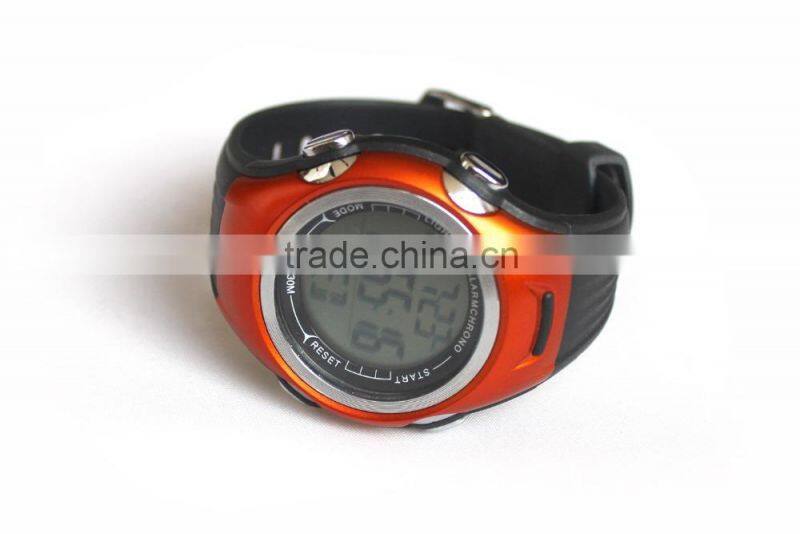 Wholesale-Chest Strap Heart Rate Monitor Calories Pedometer Digital pulse Sports Watch LCD Exercise Memory Mode Outdoor Water r