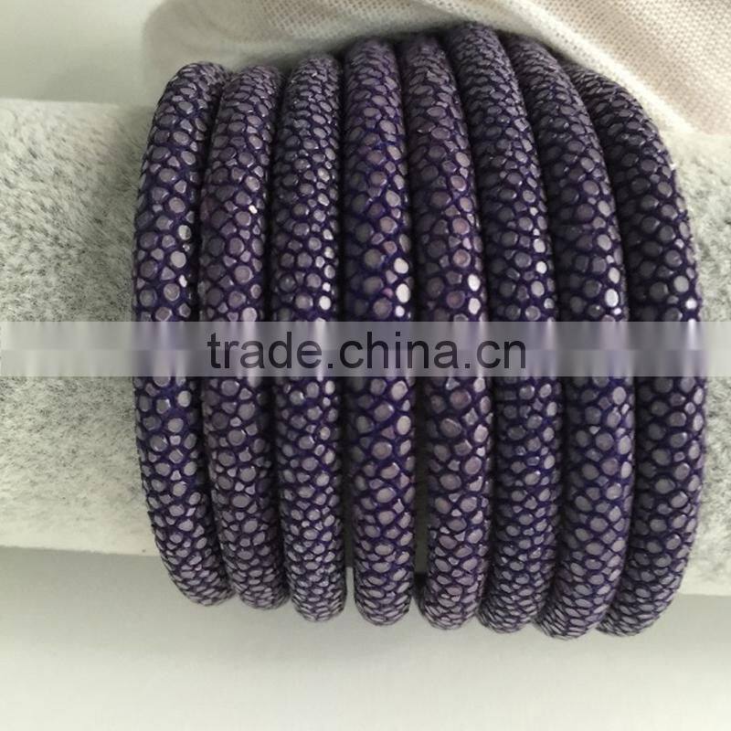 2016 High Class Special WhiteGenuine Polished Stingray Leather Galuchat Fashion Bracelet Material Shagreen Grade A Sting Skin
