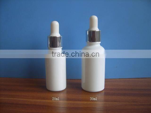 wholesale 100ml 50ml white glass essential oil dropper bottles