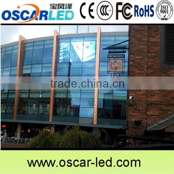 Outoor building wall transparent full color led display