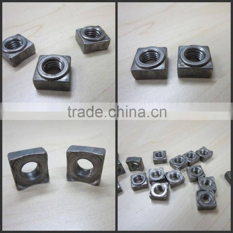 high quality carbon steel square weld nut m6 (DIN928)