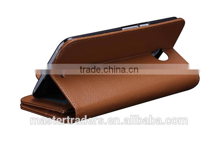 Cheap Multi Function Litchi Grain Stand Wallet PU Leather Case With Card Slot And PC Back Cover For Google 6 MT-3690