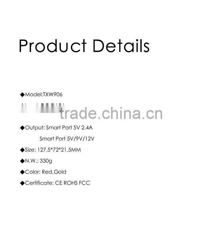 12000mah Power Bank QC 2.0 Smart Port 2 USB Output Power Bank