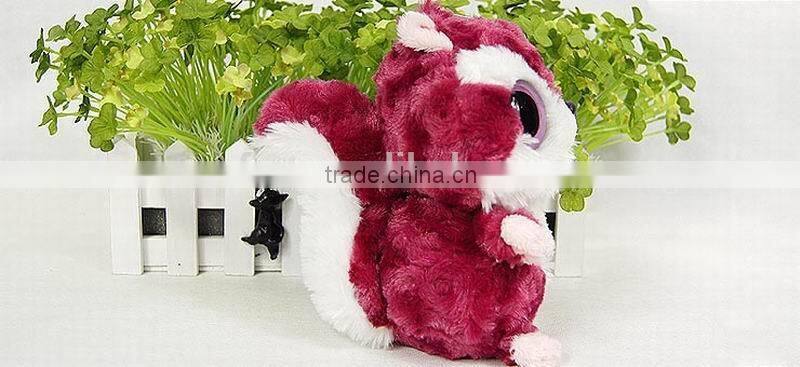 2014Hot Sale Plush Animal Big Eyes The red squirrel soft toys