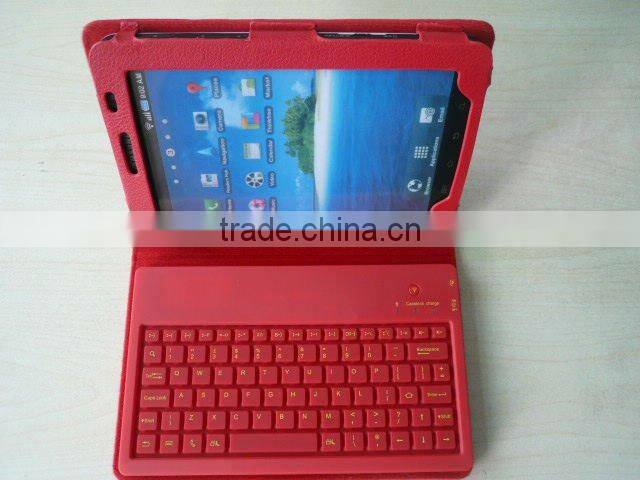 2014 high quality Bluetooth Keyboard & Leather Case For Tablet Tab 7.0 Plus P6200 P6210, tablet keyboard case, keyboard case
