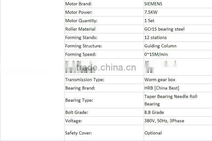 MCB Channel Roll Forming Machine