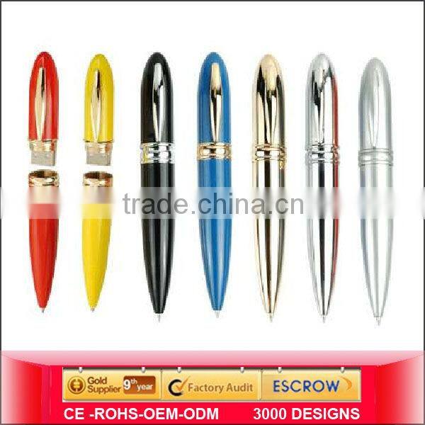 2014 Fashion Sliver Color Pen Usb Flash Drive