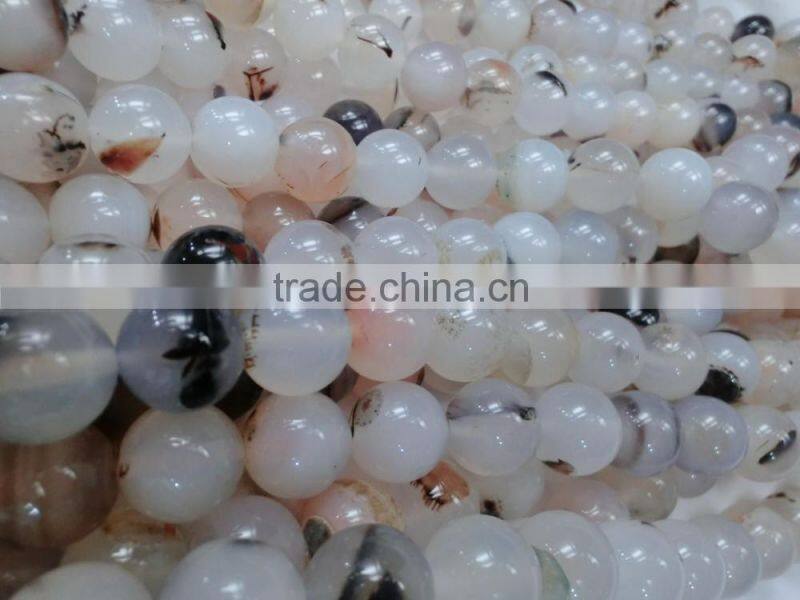 brazil agate 100% Natural spot agate round bead
