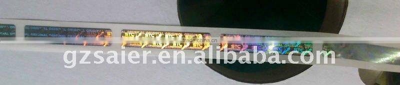 hologram scratch card label / holographic label