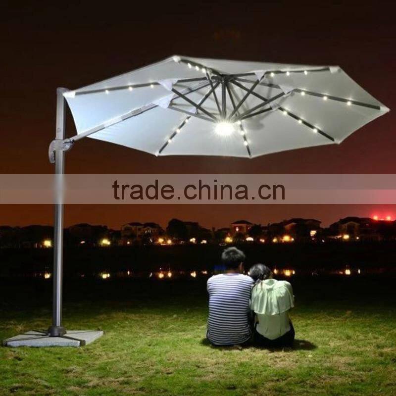 LED Umbrella Wind Resist Standard Size Solar Umbrella Patio Outdoor Solar LED Umbrella