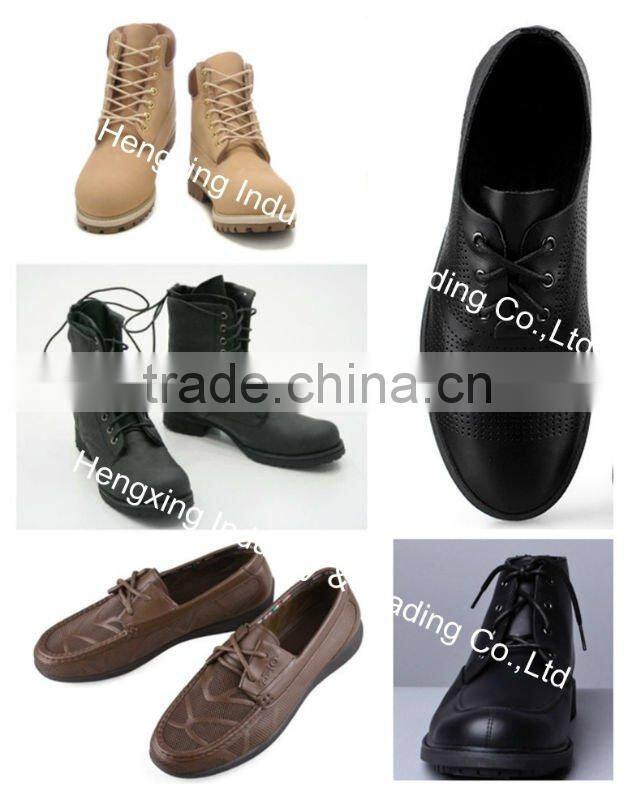 6mm width black cotton waxed shoelace for boots