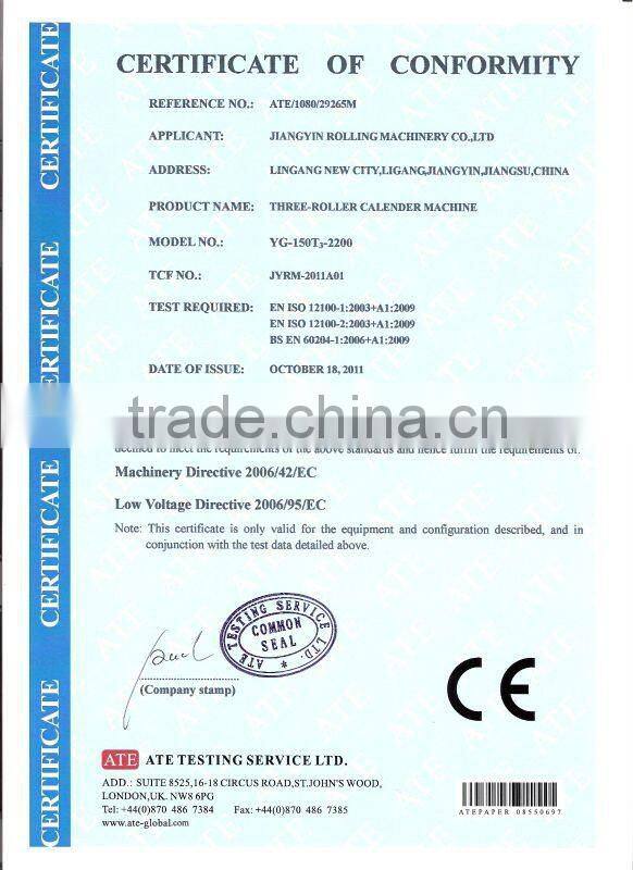 fabric calender machine for plastic packing materials