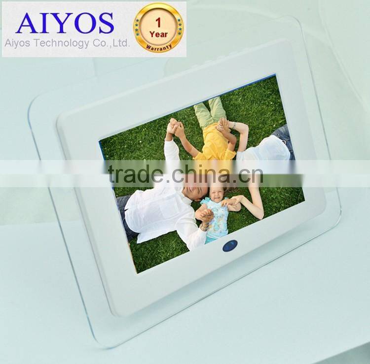 Acrylic Frame Material LCD Video Display 7inch Chinese Sex digital photo frame