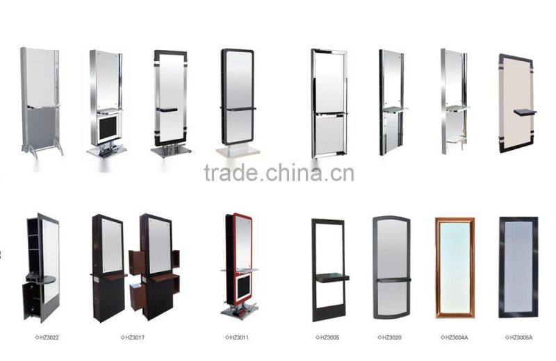 2015 hot sale good quality beauty salon styling stations salon mirror with table