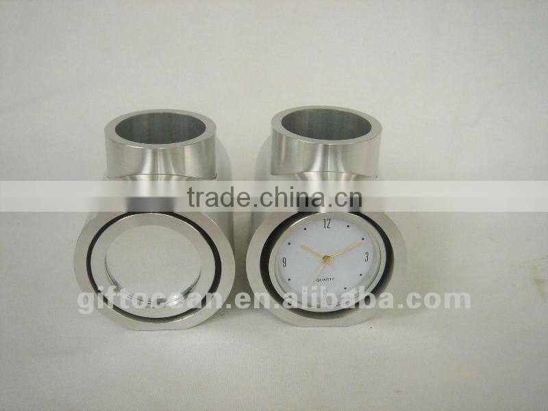 aluminum art metal desk clock,metal crafts table clock