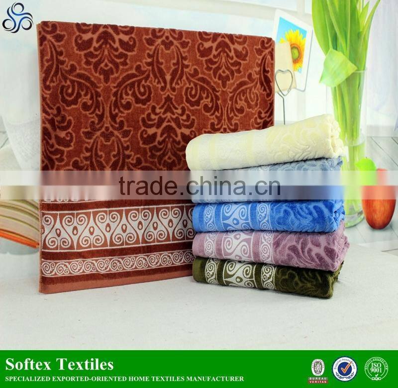 customized 100% cotton 21s yarn jacquard towel bar towel bath towel