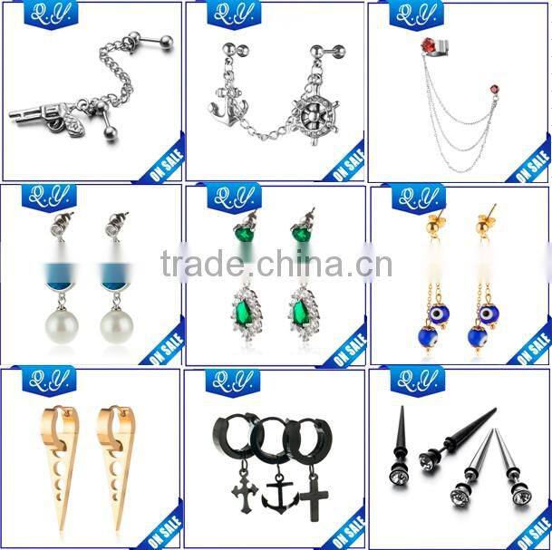 Latest Design Popular Jewelry Multi Zircon Tassel Earrings Factory Supply