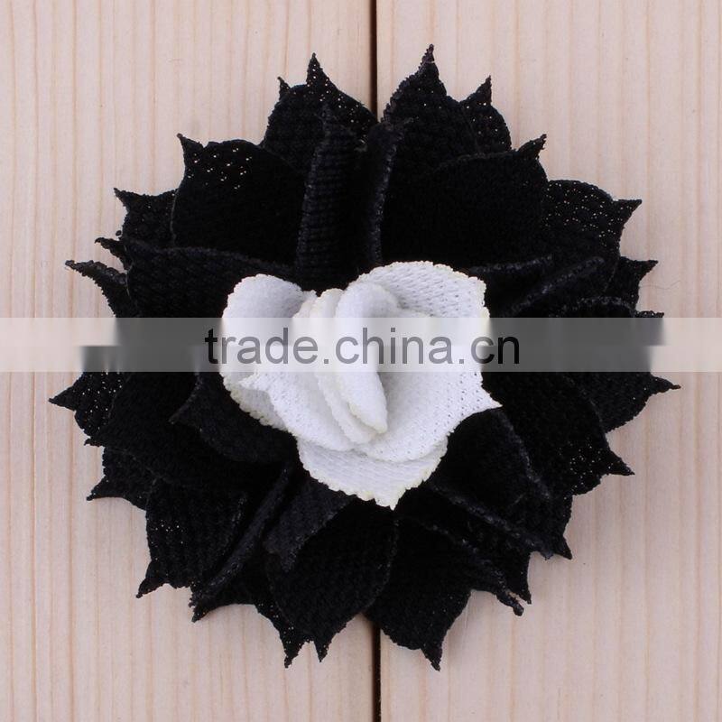 New product hot sell burlap flower for hair shoes H-534