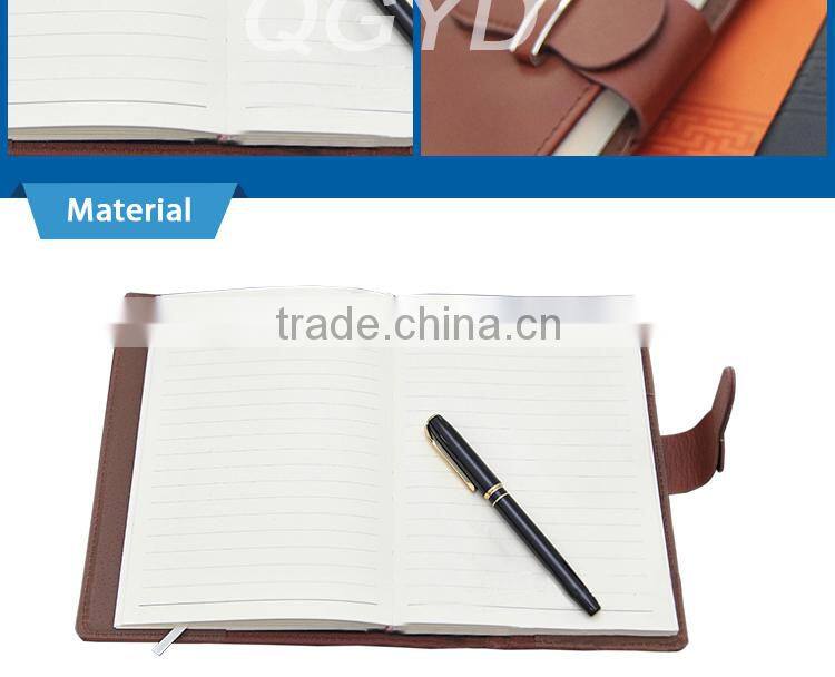 recycled embossed logo and pu leather notebook