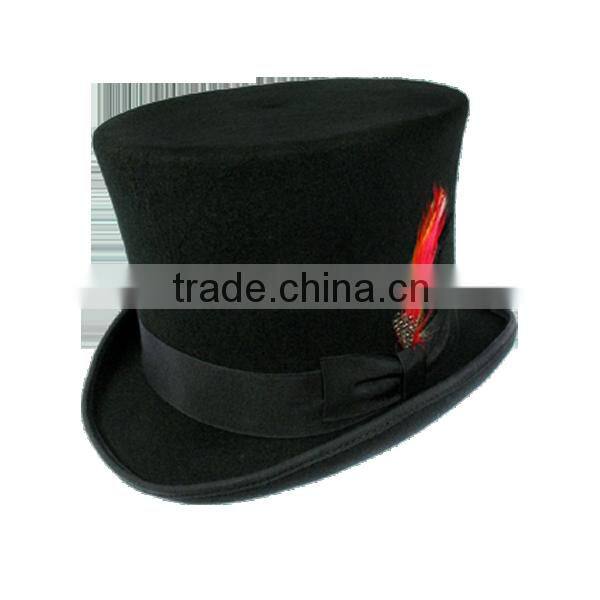 Ribbon and Rope Accessory Type and 100% Wool,100% Australian wool Material mini top hat