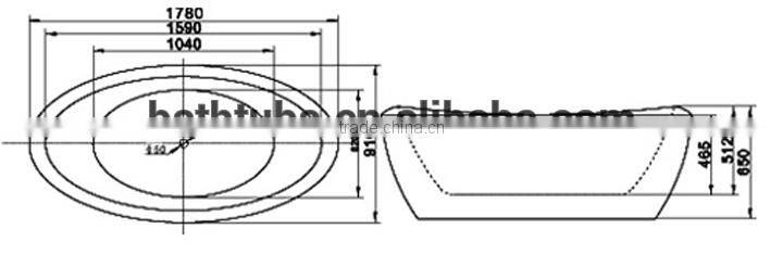 cUPC american standard,one-piece upc bathtub,acrylic free standing bathtub