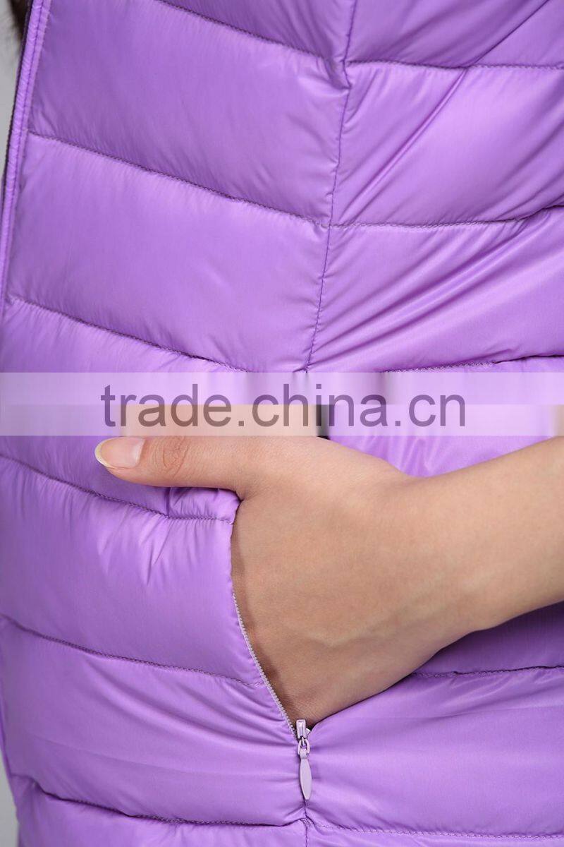 purple Puffer polyester Waistcoat Women