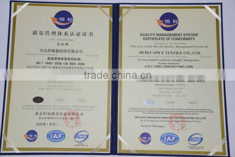 Yarn dyed blue printed cotton towel