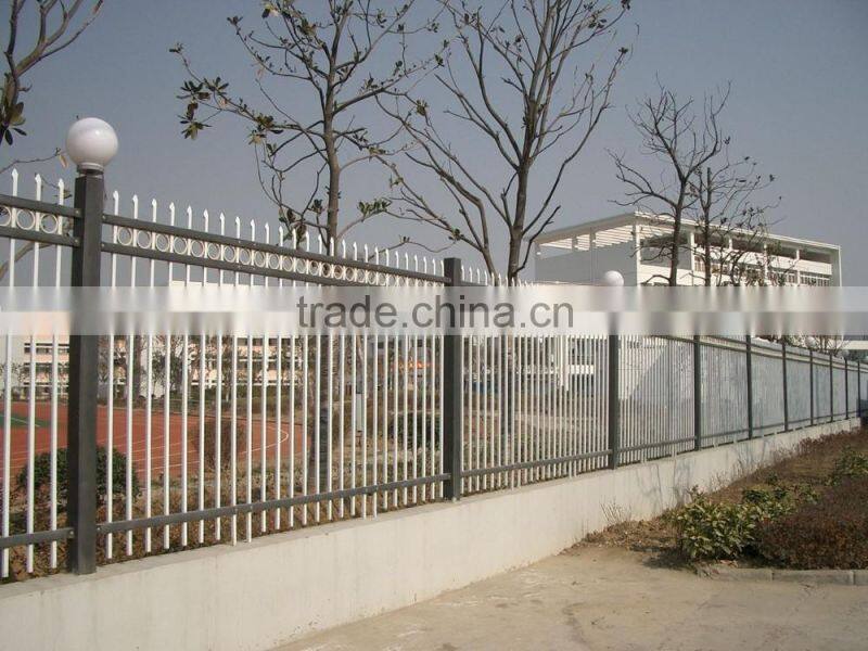 high quality zinc steel pipe metal fencing