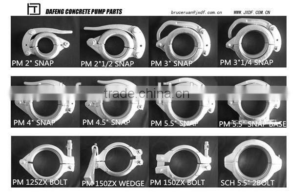 Use for concrete pump truck DN125 5"x3000mm ,4 layer bend rubber hose